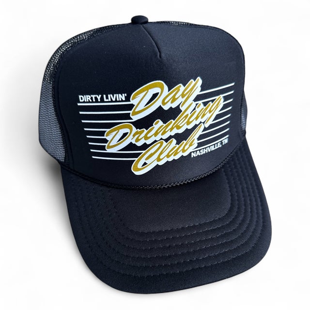 Dirty Livin\' Nashville TN Embroidered Trucker Hat - Black & Gold Dirty Livin main image 3